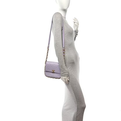 Chanel Calfskin Quilted Small Framing Chain Bag Light Purple 2 of 10