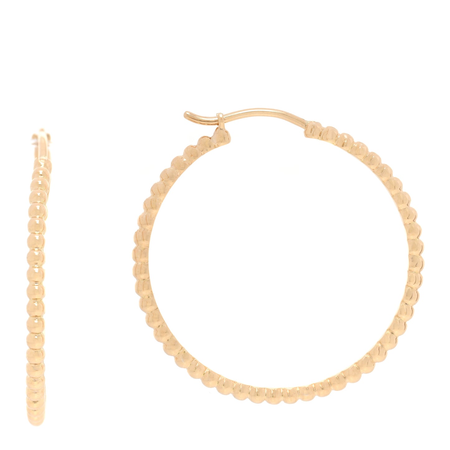 18K Yellow Gold Small Perlee Hoop Earrings