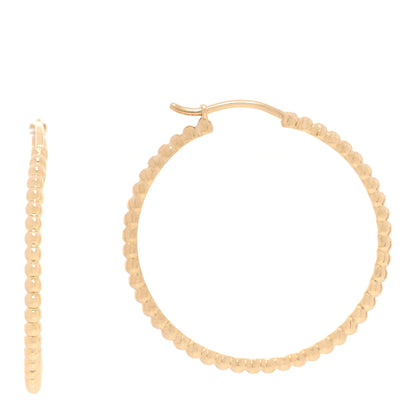 Van Cleef & Arpels 18K Yellow Gold Small Perlee Hoop Earrings 1 of 4