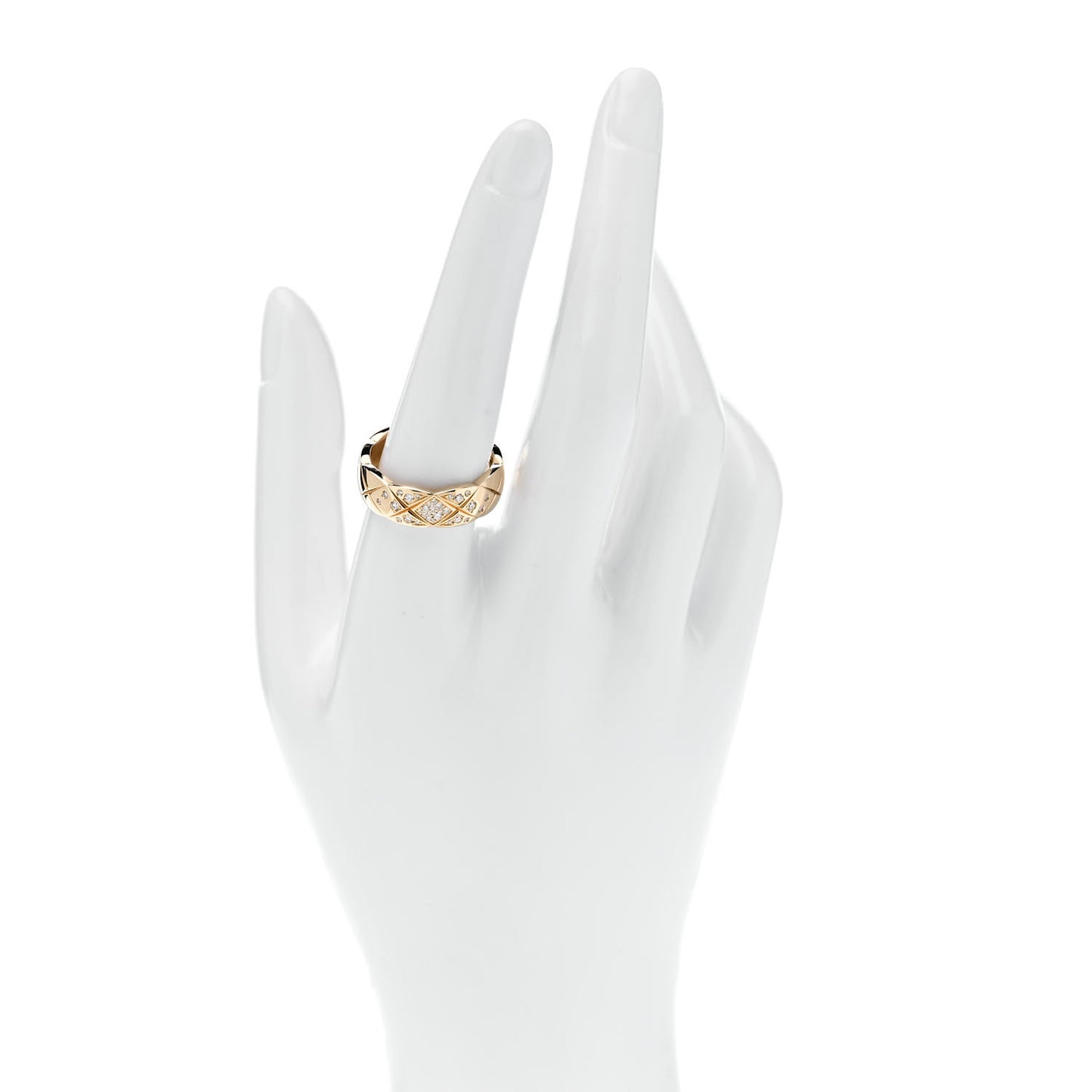 18K Yellow Gold Diamond Small Coco Crush Ring 58 8.5