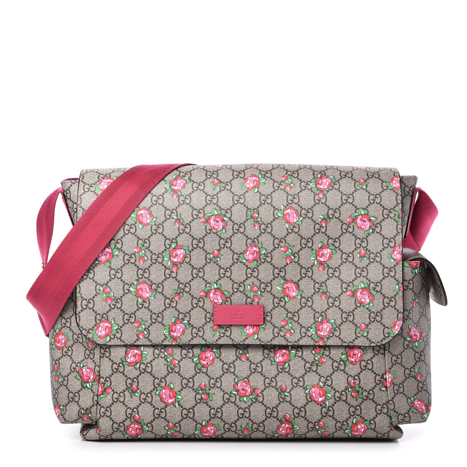 Gucci GG Plus Monogram Rose Bud Messenger Diaper Bag Pink 1 of 10