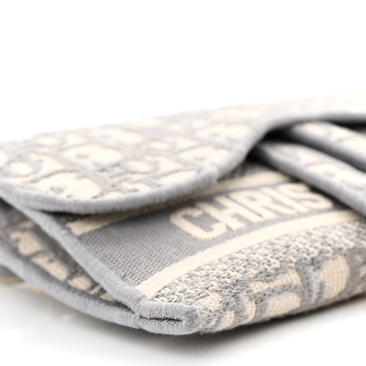 Oblique Slim Saddle Pouch Grey