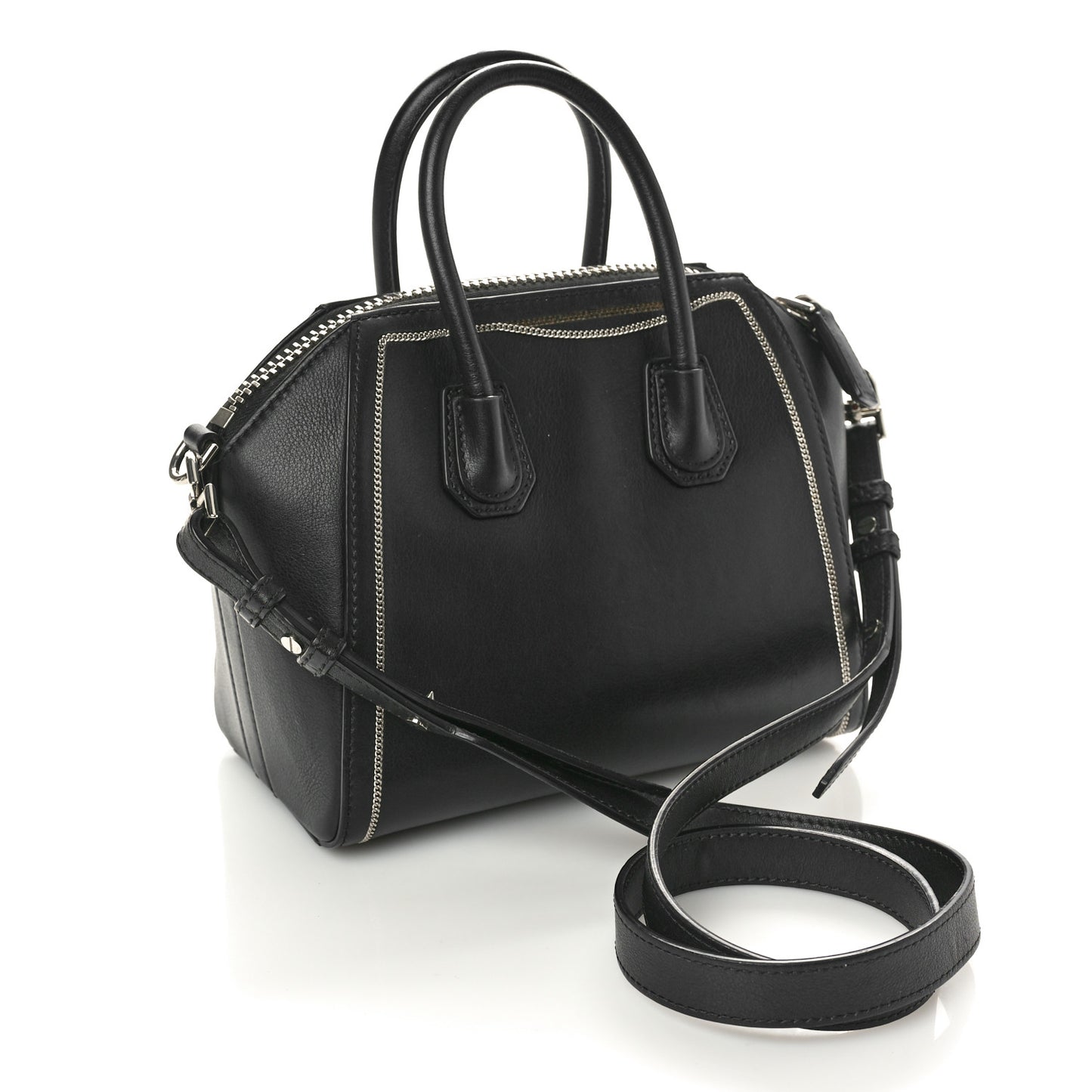 Calfskin Chain Detail Mini Antigona Black