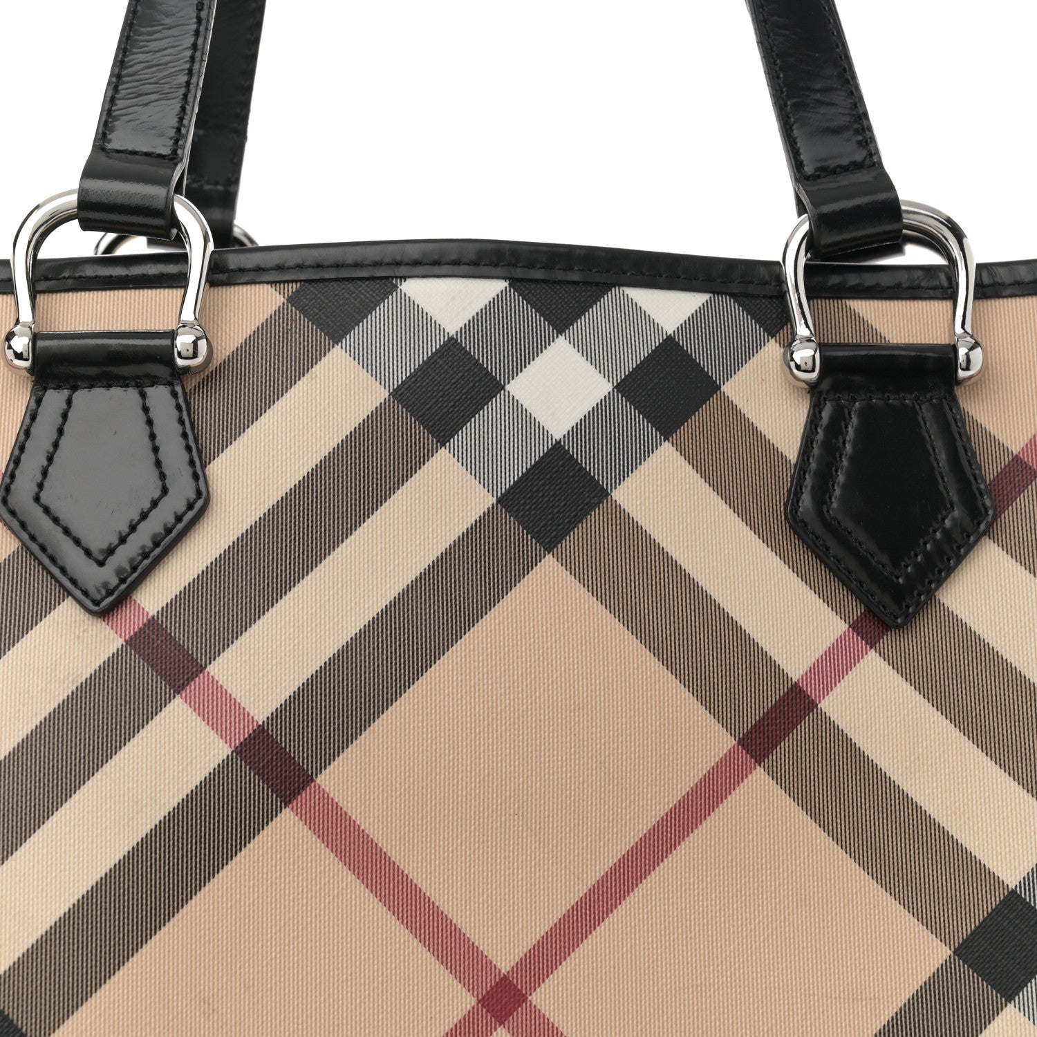 Burberry Nova Check Large Nickie Tote Black 8 of 15