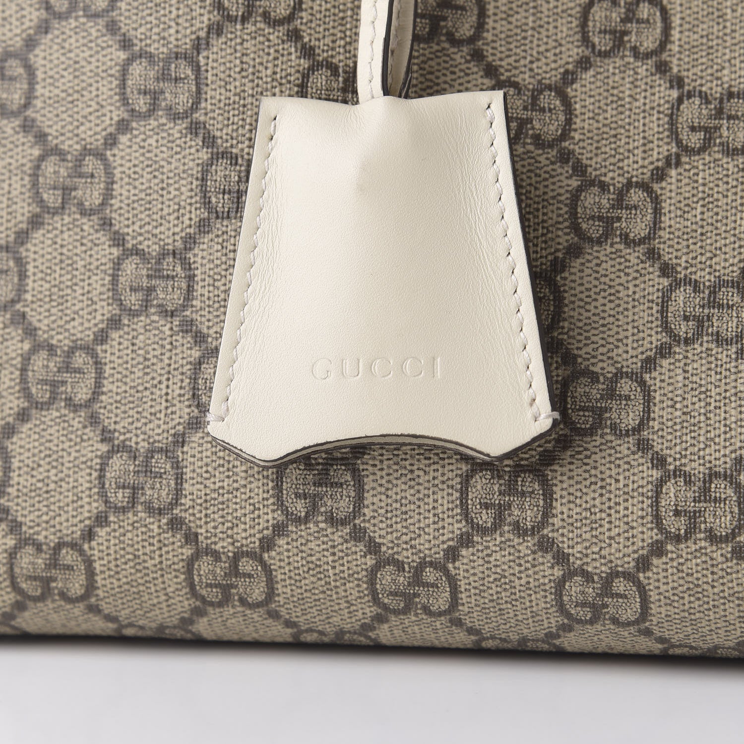 Gucci GG Supreme Monogram Medium Padlock Tote White 10 of 10
