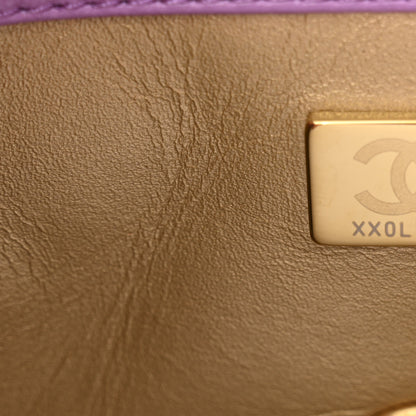 Chanel Lambskin Quilted Mini Rectangular Pearl Crush Flap Purple 7 of 11