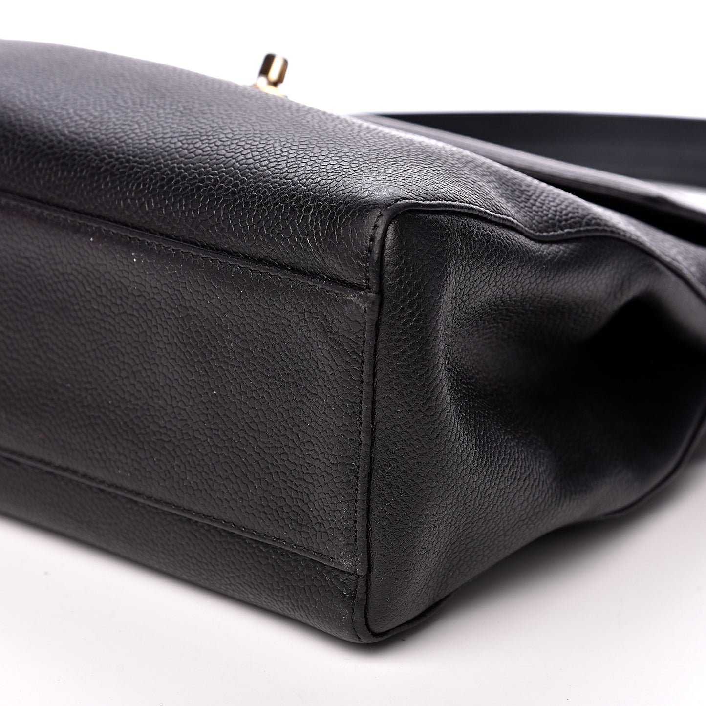 Caviar Flap Shoulder Bag Black