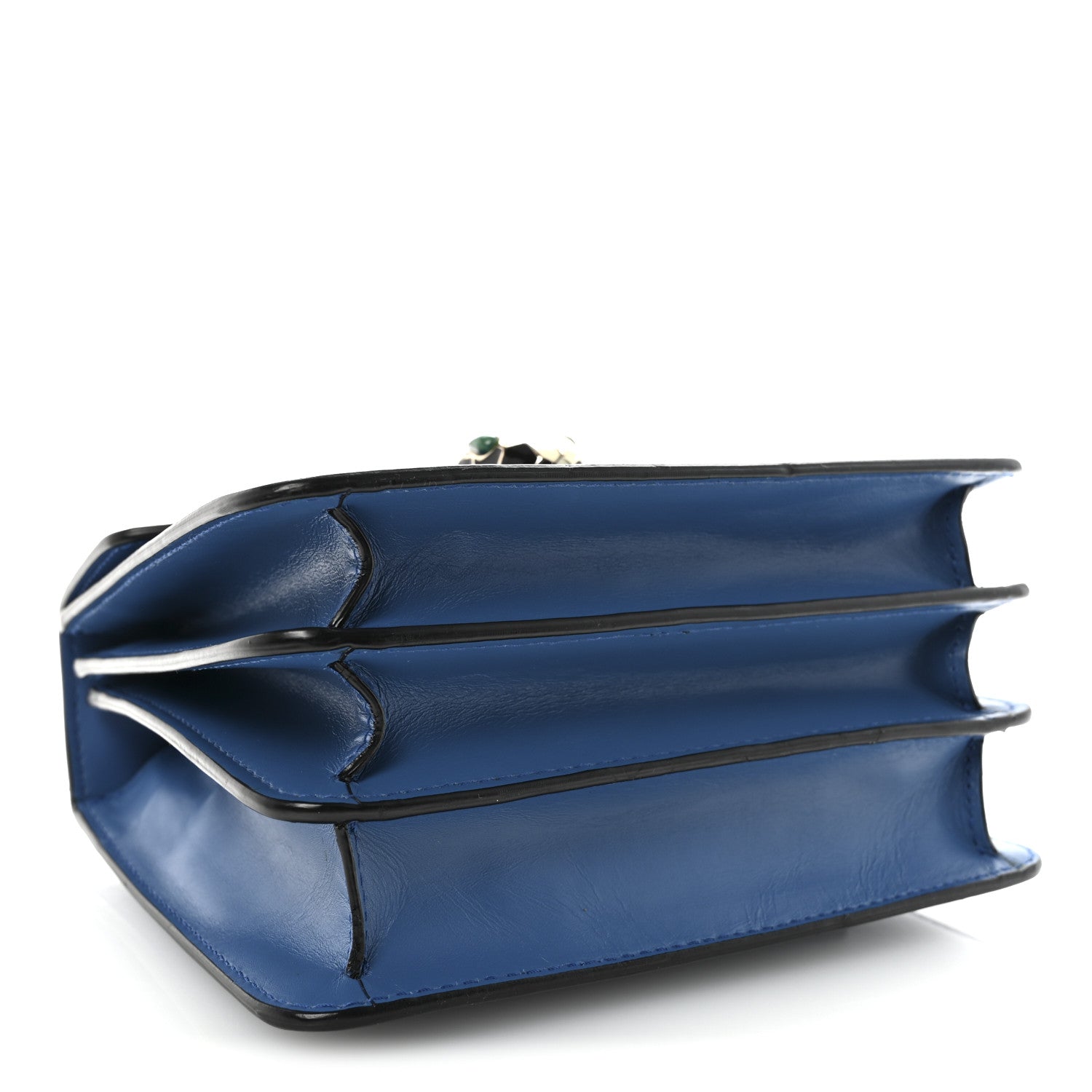 Bulgari Calfskin Serpenti Forever Top Handle Blue 9 of 10