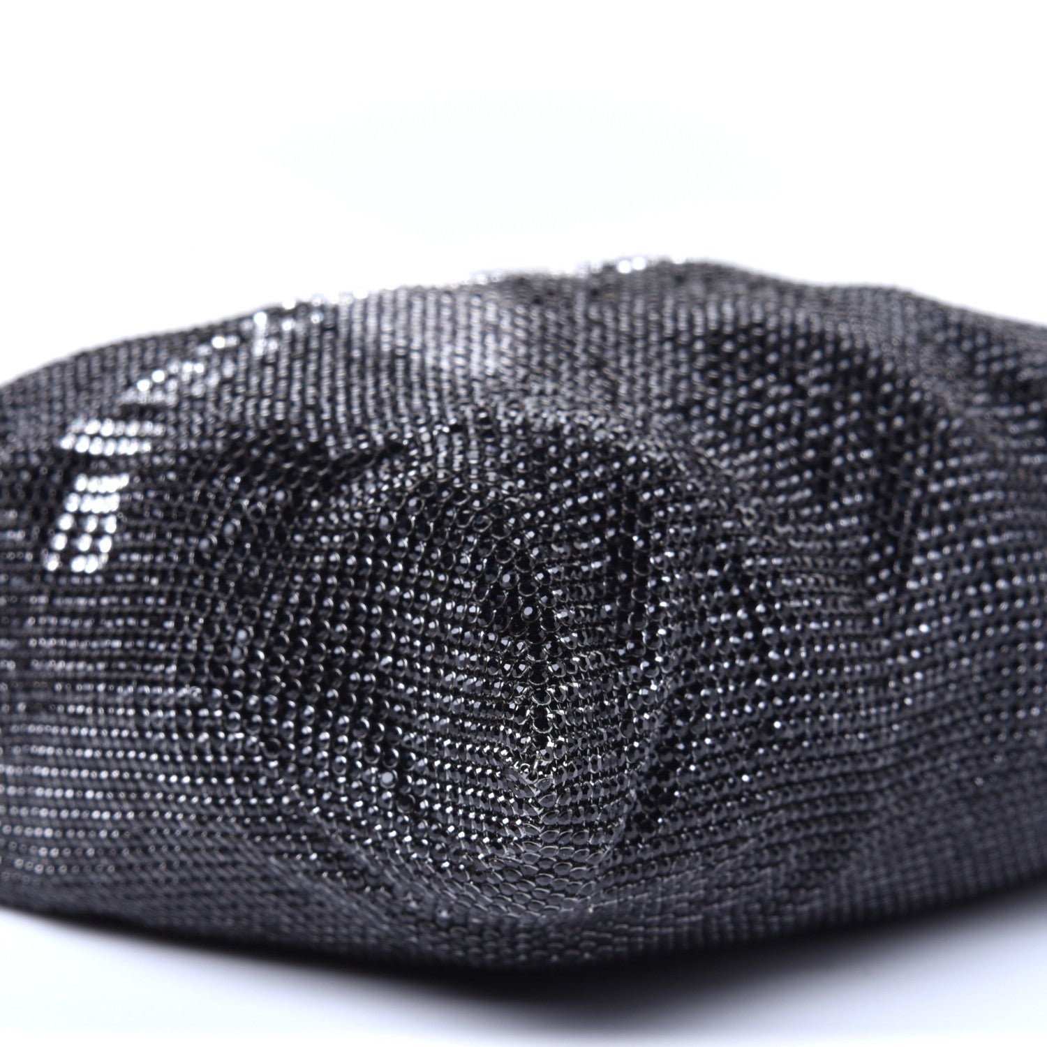 Alexander Wang Rhinestone Chain Mesh Wanglock Logo Pouch Black White 7 of 10