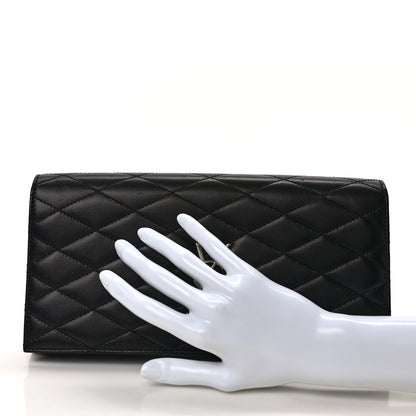 Saint Laurent Lambskin Quilted Kate Clutch Black 2 of 9