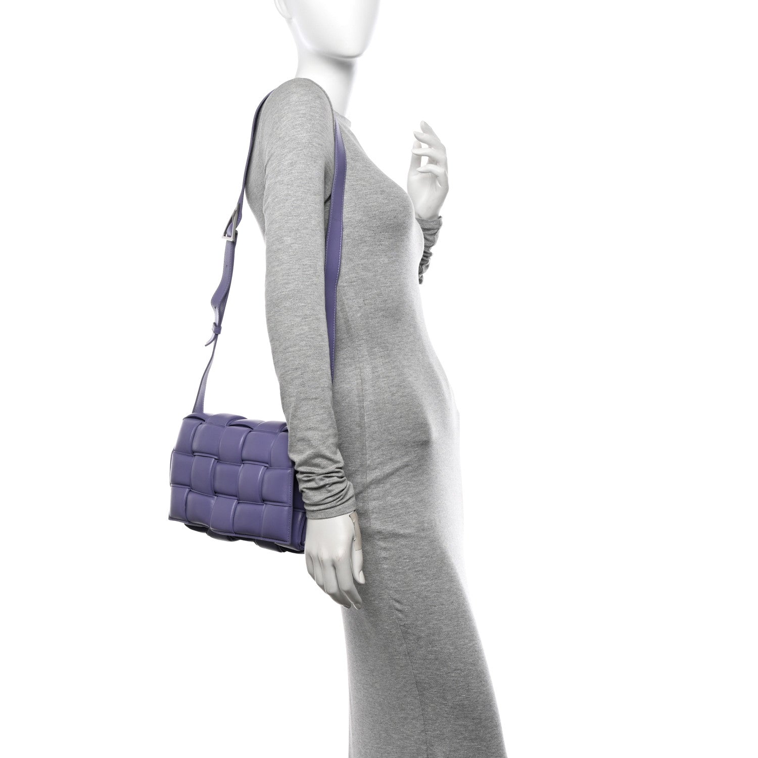 Bottega Veneta Nappa Maxi Intreccio Padded Cassette Crossbody Bag Lavender 2 of 10