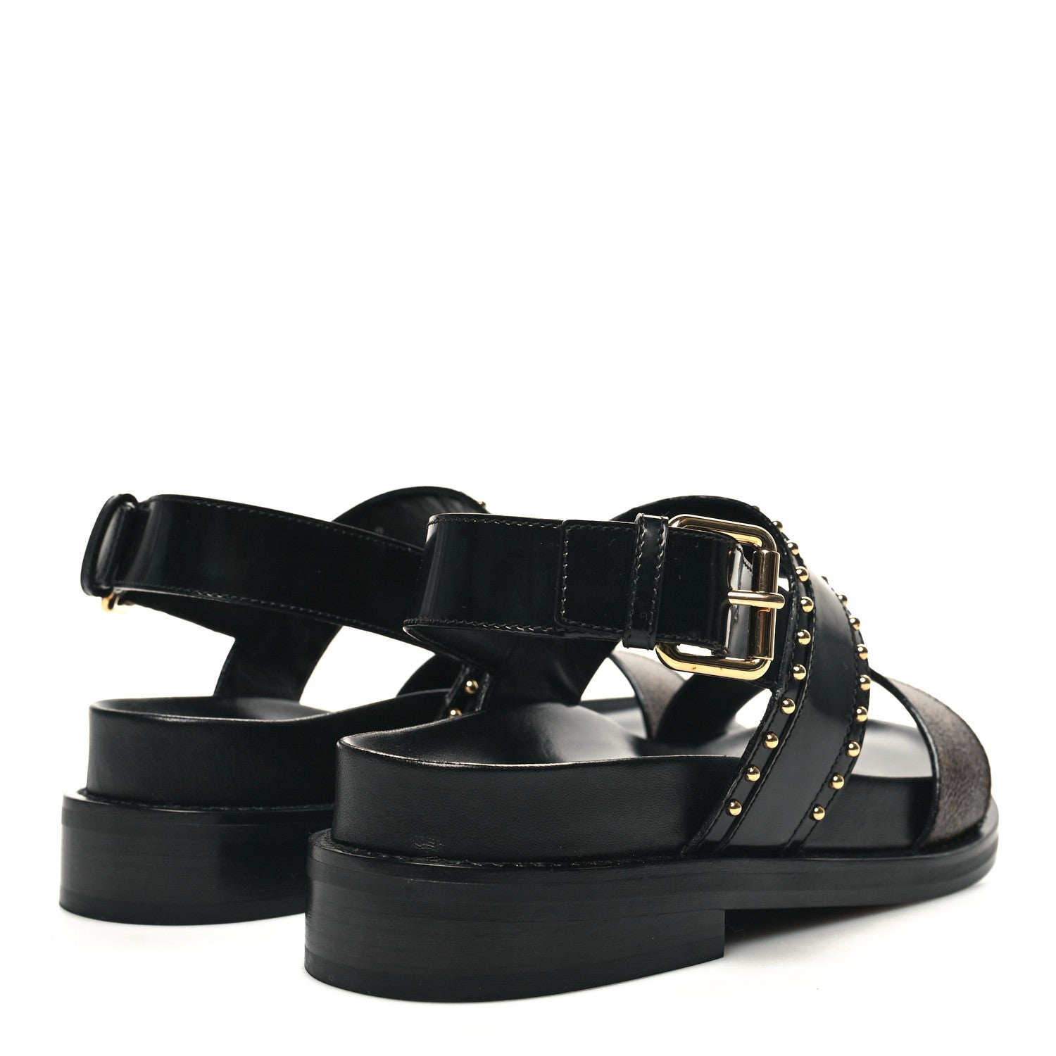 Louis Vuitton Monogram Paseo Flat Comfort Sandals 39 Black 4 of 8