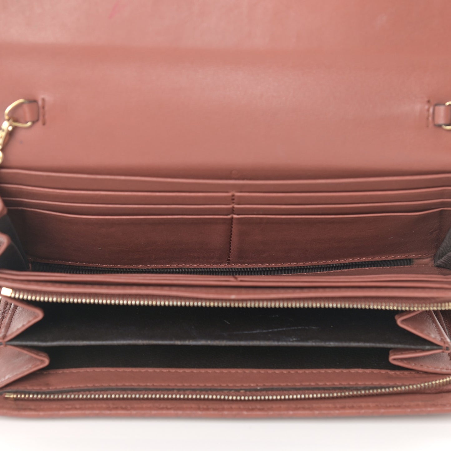 Guccissima Dice Chain Wallet Nude Pink