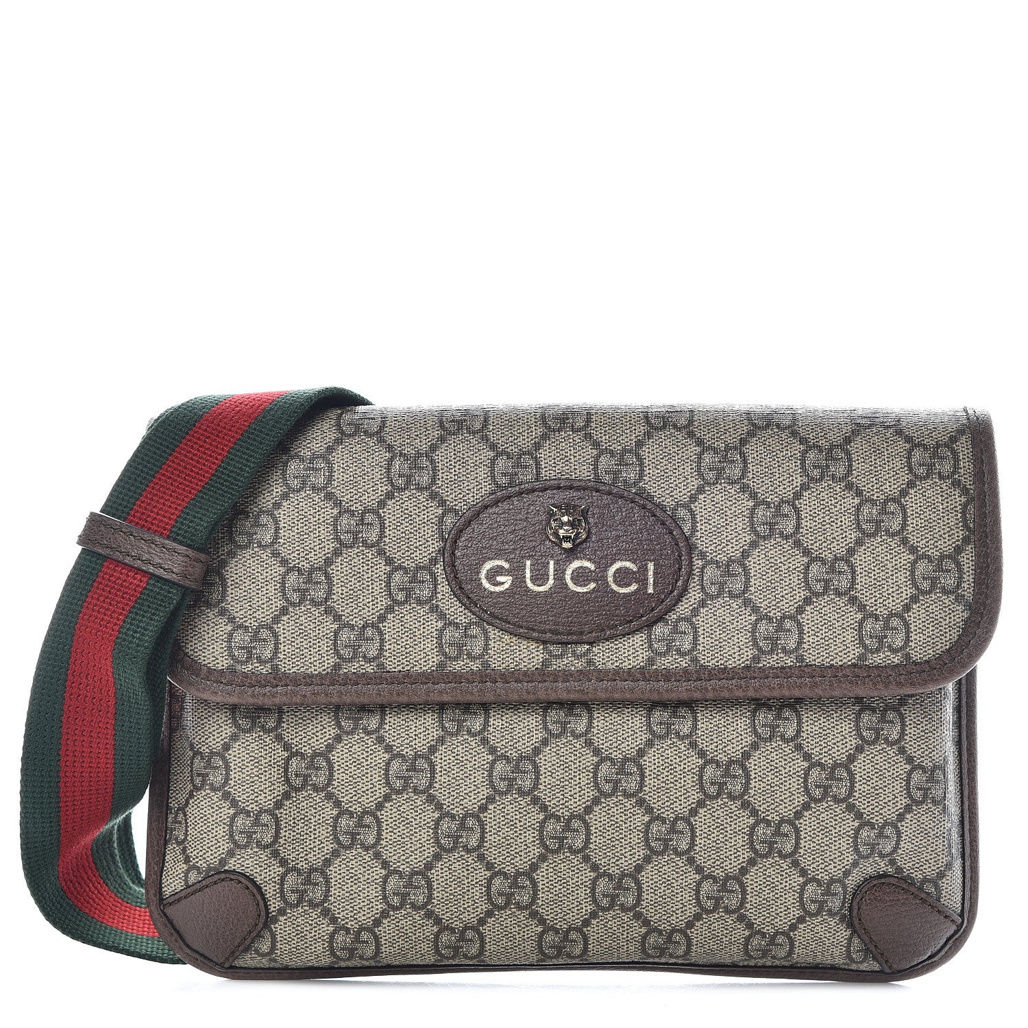 Gucci GG Supreme Monogram Neo Vintage Web Belt Bag Brown 1 of 15