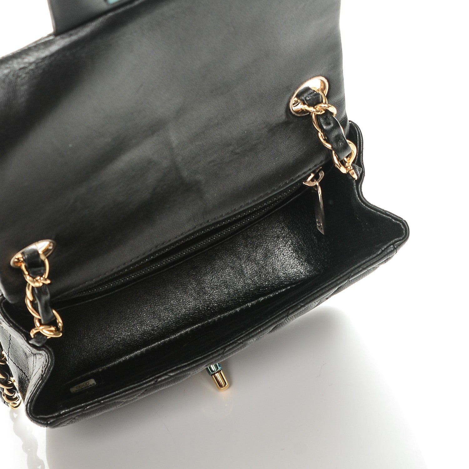 Chanel Lambskin Quilted Mini Square Flap Black 5 of 7