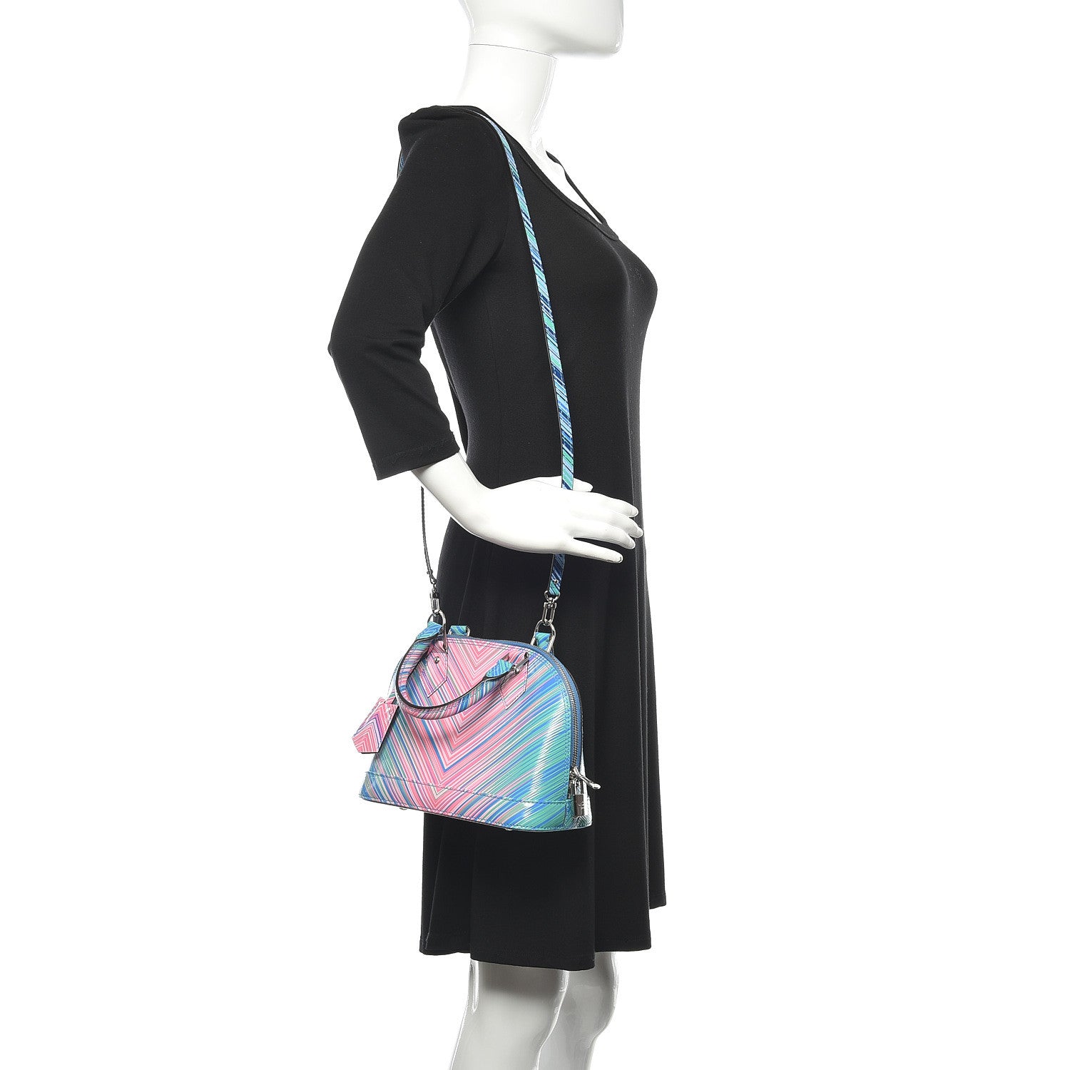 Louis Vuitton Epi Tropical Alma BB Blue Rose 2 of 10