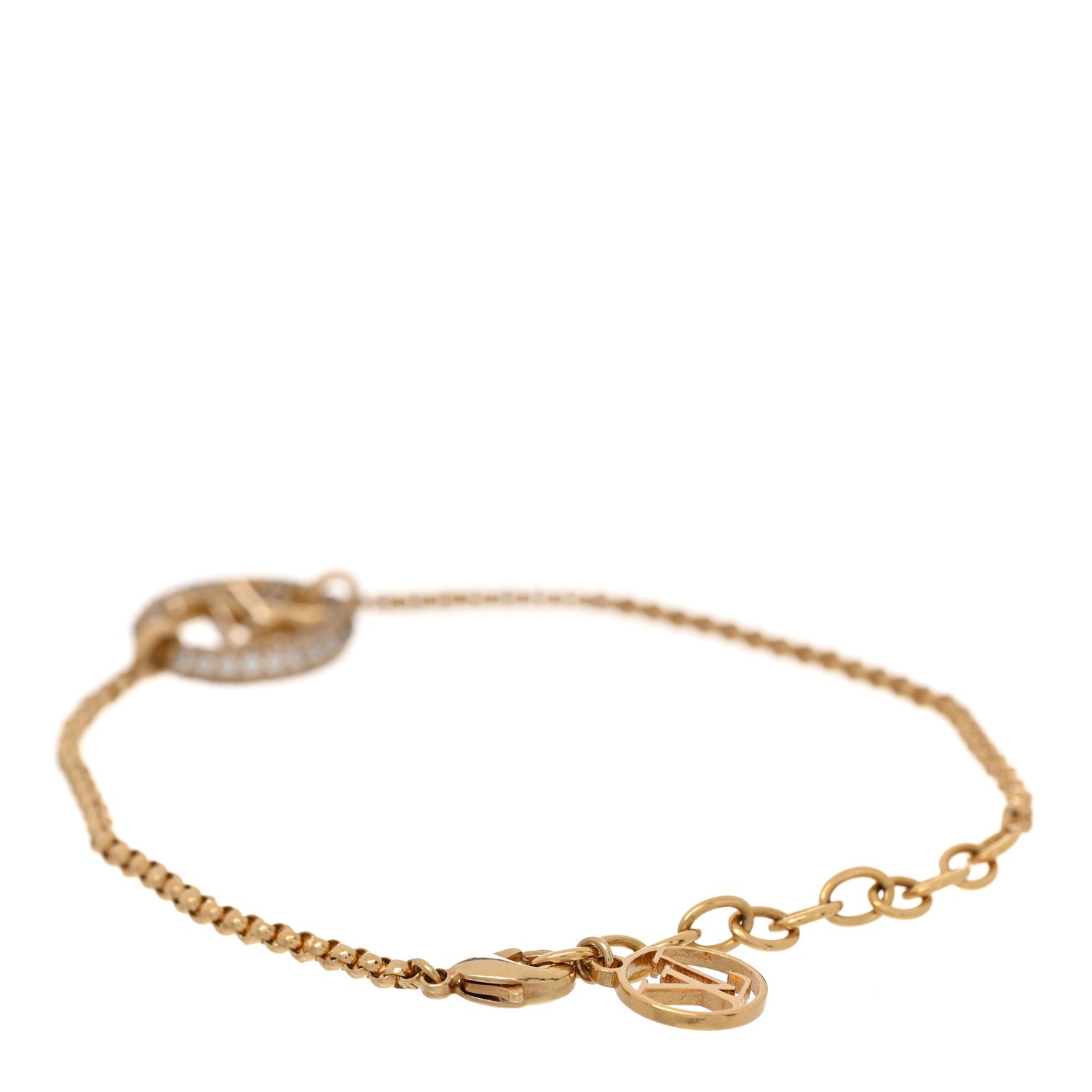 Louis Vuitton Metal Crystal Louise By Night Bracelet Gold 3 of 5
