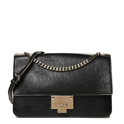 Jimmy Choo Washed Crinkled Calfskin Rebel Crossbody Bag Black 1 of 11
