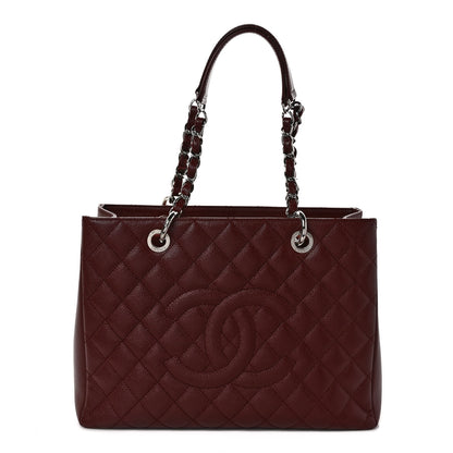 Chanel Caviar Quilted Grand Shopping Tote GST Dark Burgundy 1 of 11