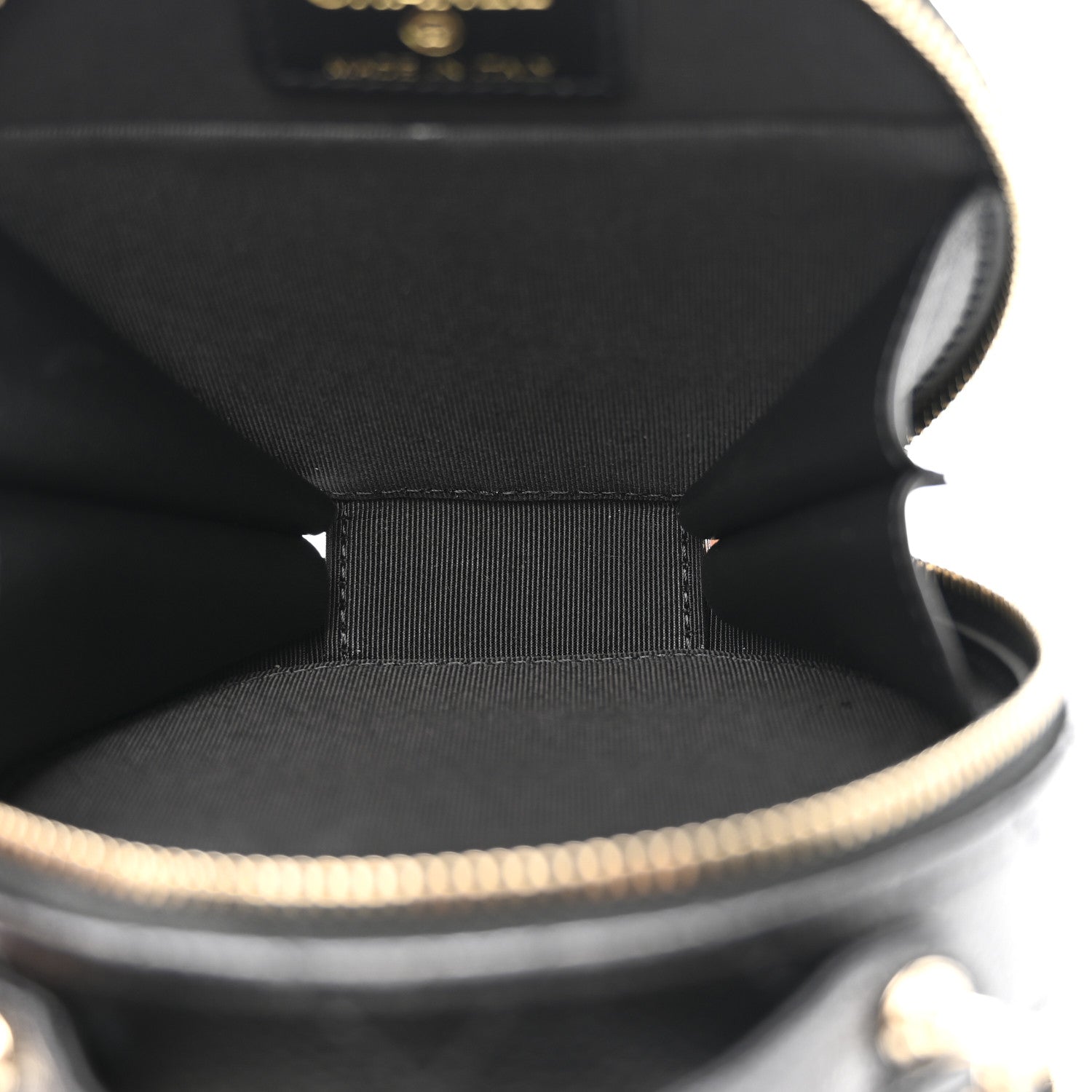 Chanel Caviar Quilted Round Handle With Care Vanity With Chain Black 6 of 12
