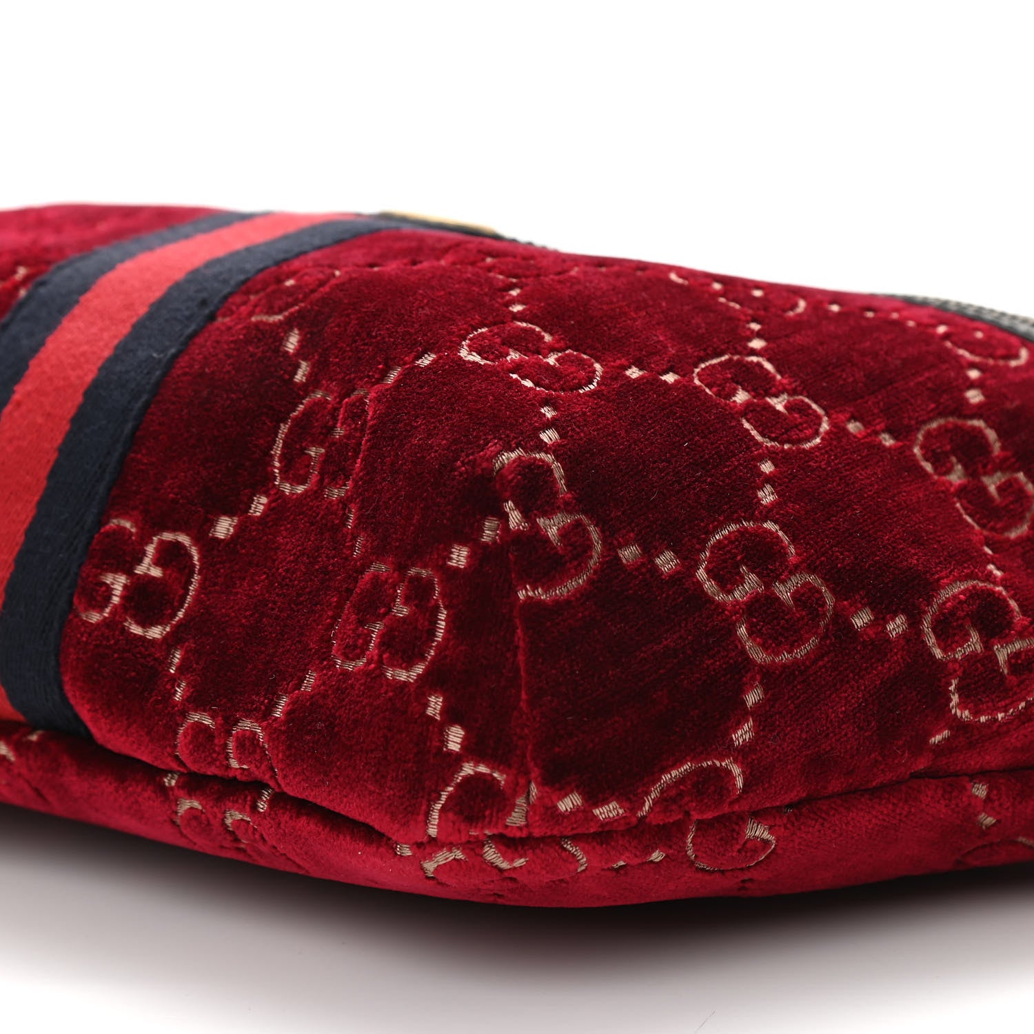 Gucci GG Monogram Velvet Belt Bag Red Cipria 10 of 10