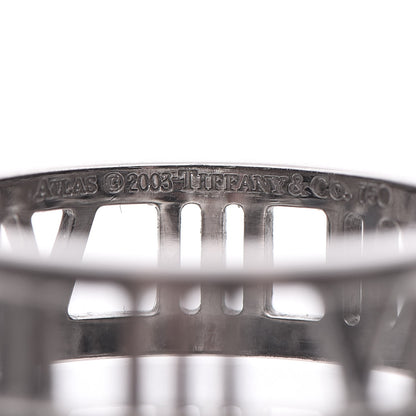 Tiffany 18K White Gold Atlas Open Ring 56 7.50 4 of 6
