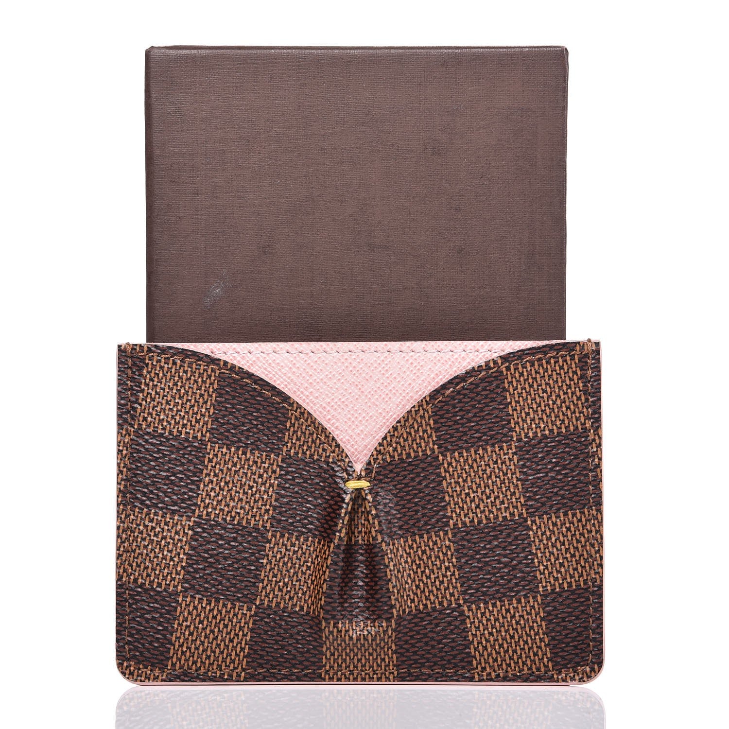 Louis Vuitton Damier Ebene Caissa Card Holder Rose Ballerine 8 of 9
