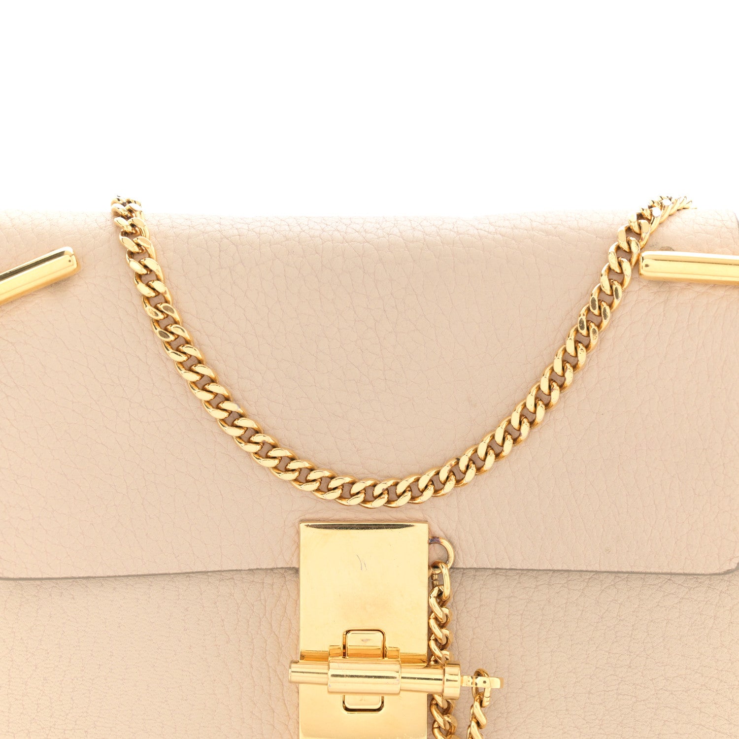 Chloe Grained Lambskin Mini Drew Shoulder Bag Abstract White 8 of 14
