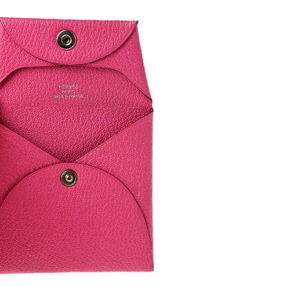 Hermes Chevre Mysore Bastia Coin Purse Rose Tyrien 5 of 7