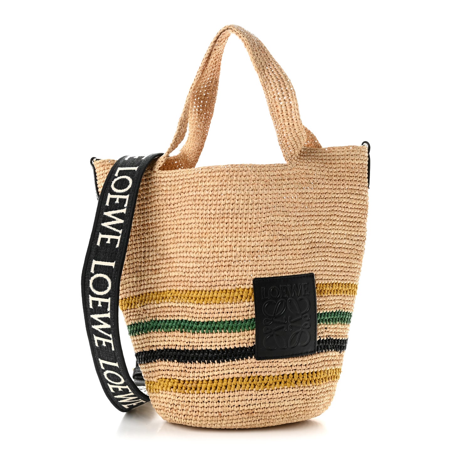 Raffia Rasta Striped Mini Slit Tote Bag Natural Multicolor