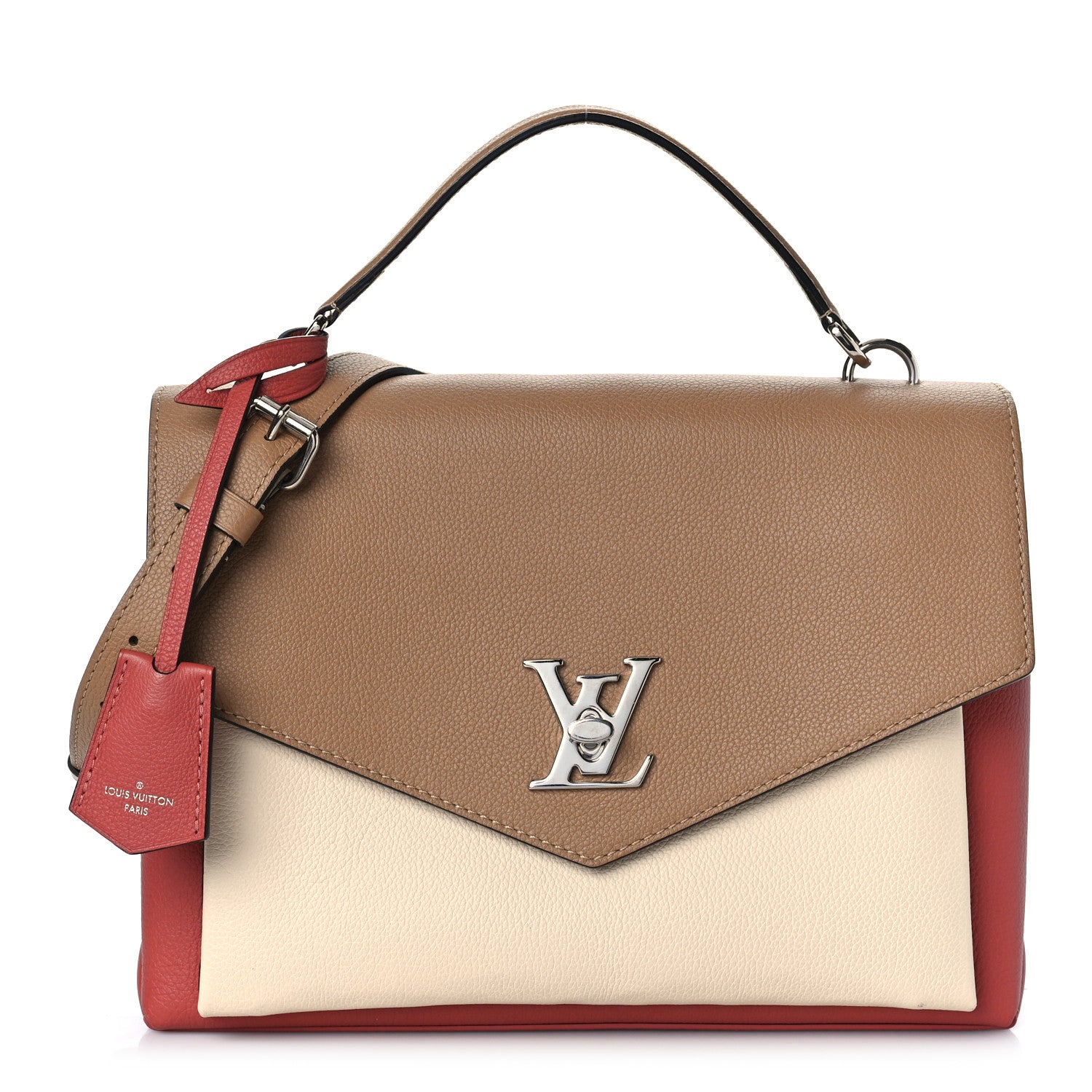 Louis Vuitton Soft Calfskin My Lockme Top Handle Vieux Rose Sesame Creme 1 of 10