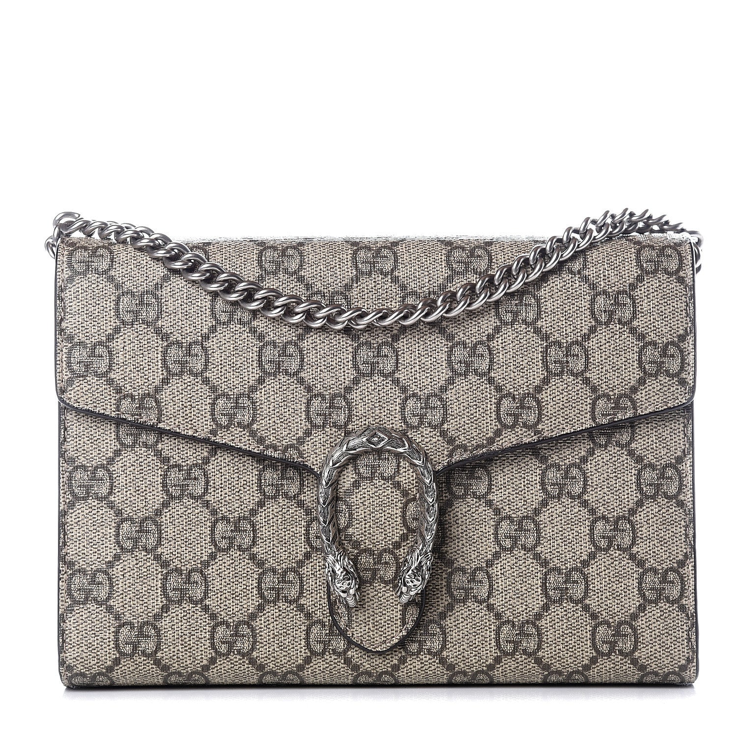 Gucci GG Supreme Monogram Mini Dionysus Chain Wallet Beige Taupe 1 of 10