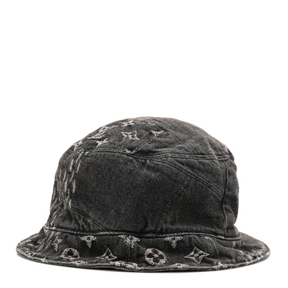 Louis Vuitton x NIGO Monogram Giant Denim Giant Damier Wave Sun Hat 60 Gray 5 of 8