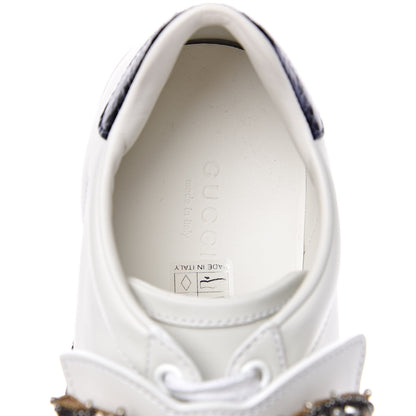 Gucci Calfskin Ayers Web Womens Ace Bow Lace Sneakers 36 White 8 of 13