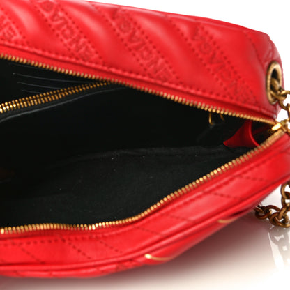 Balenciaga Calfskin Logo Matelasse Chain Strap Blanket Reporter XS Rouge Tango 5 of 19
