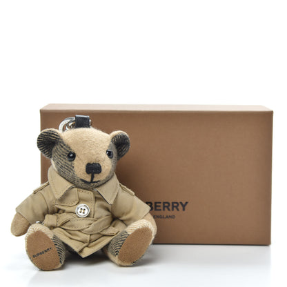 Burberry Cashmere Thomas Trench Teddy Bear Keychain Charm Camel 3 of 3