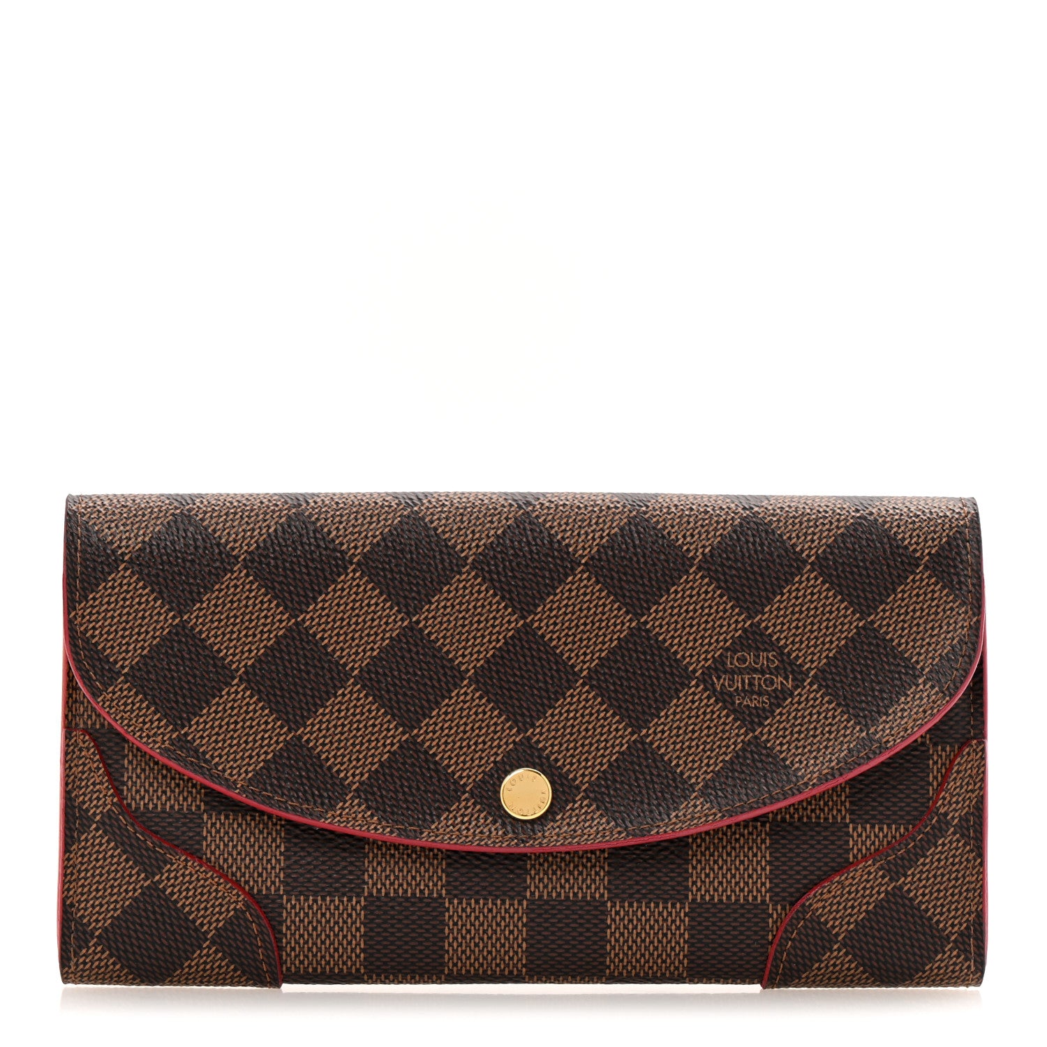 Louis Vuitton Damier Ebene Caissa Wallet Cherry 1 of 9