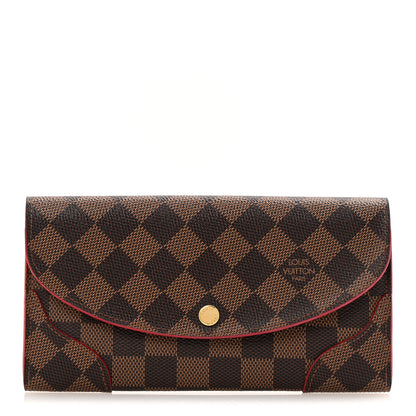 Louis Vuitton Damier Ebene Caissa Wallet Cherry 1 of 9