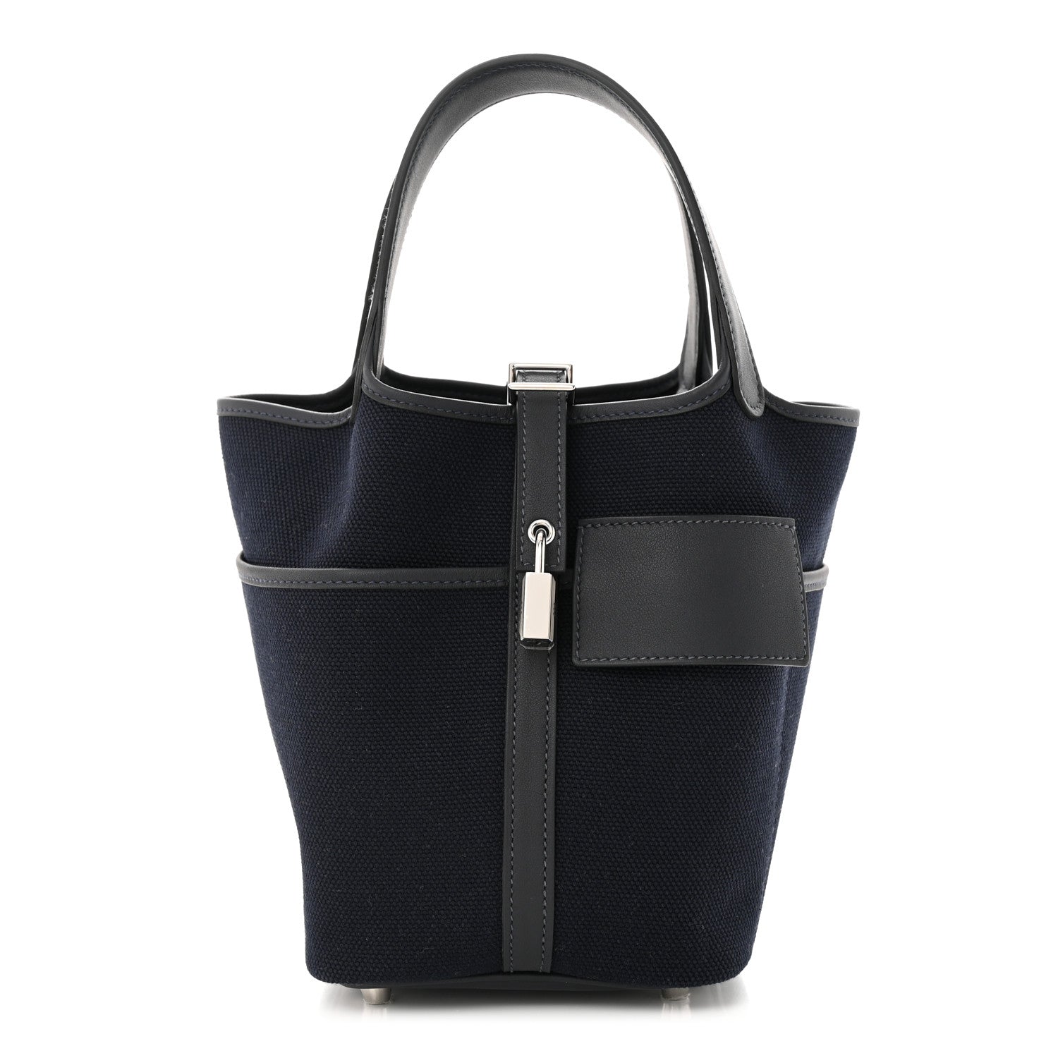 Hermes Toile Goeland Swift Cargo Picotin Lock 18 Bleu Marine 1 of 11