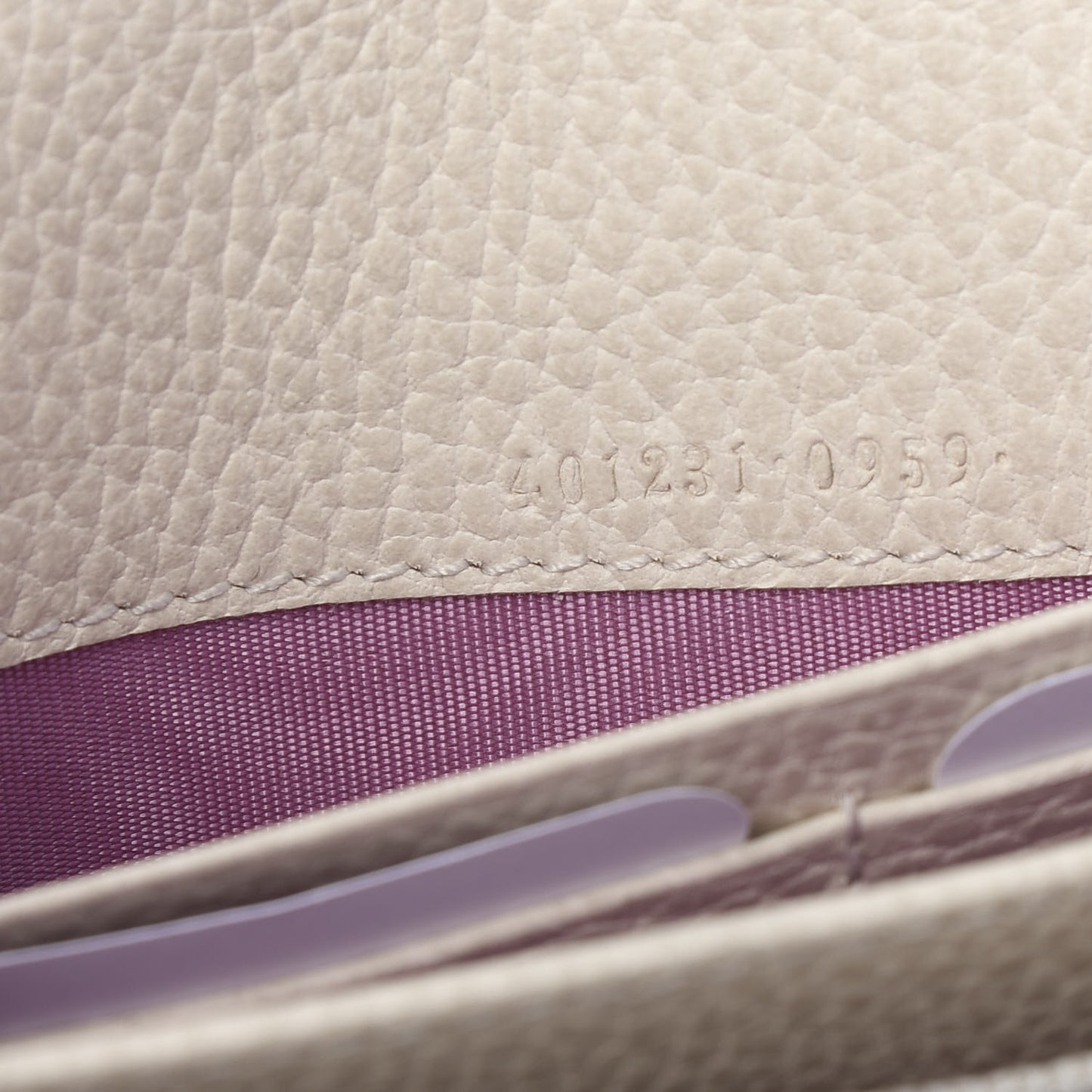Dollar Calfskin Mini Dionysus Chain Wallet Mystic White