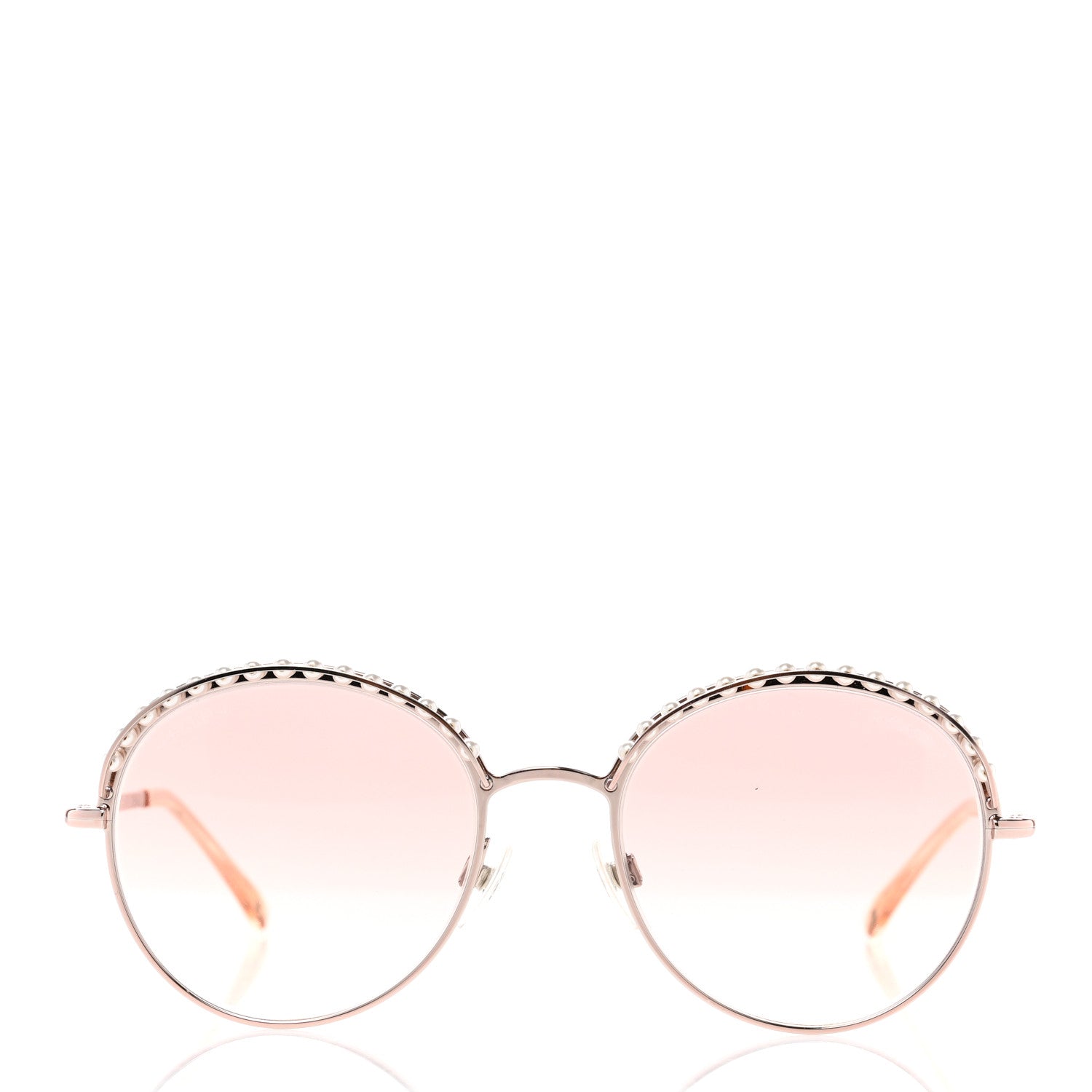Chanel Pearl Round Sunglasses 4247-H Pink Gold 2 of 7