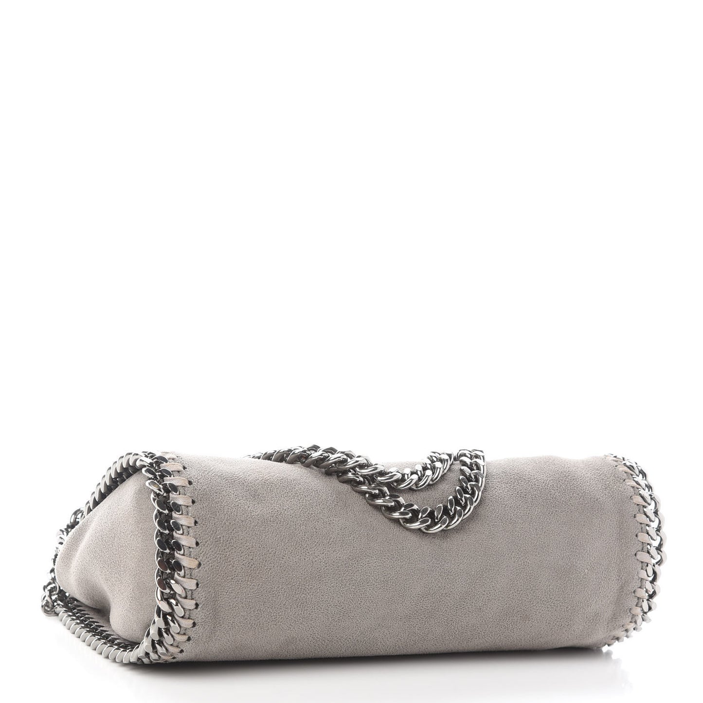 Shaggy Deer Mini Falabella Fold Over Tote Light Grey