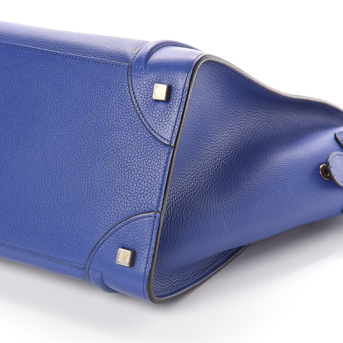 Drummed Calfskin Mini Luggage Indigo