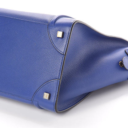 Celine Drummed Calfskin Mini Luggage Indigo 9 of 10