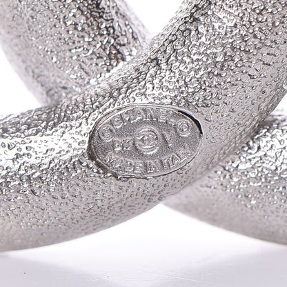 Chanel Baguette Crystal CC Brooch Silver 4 of 5