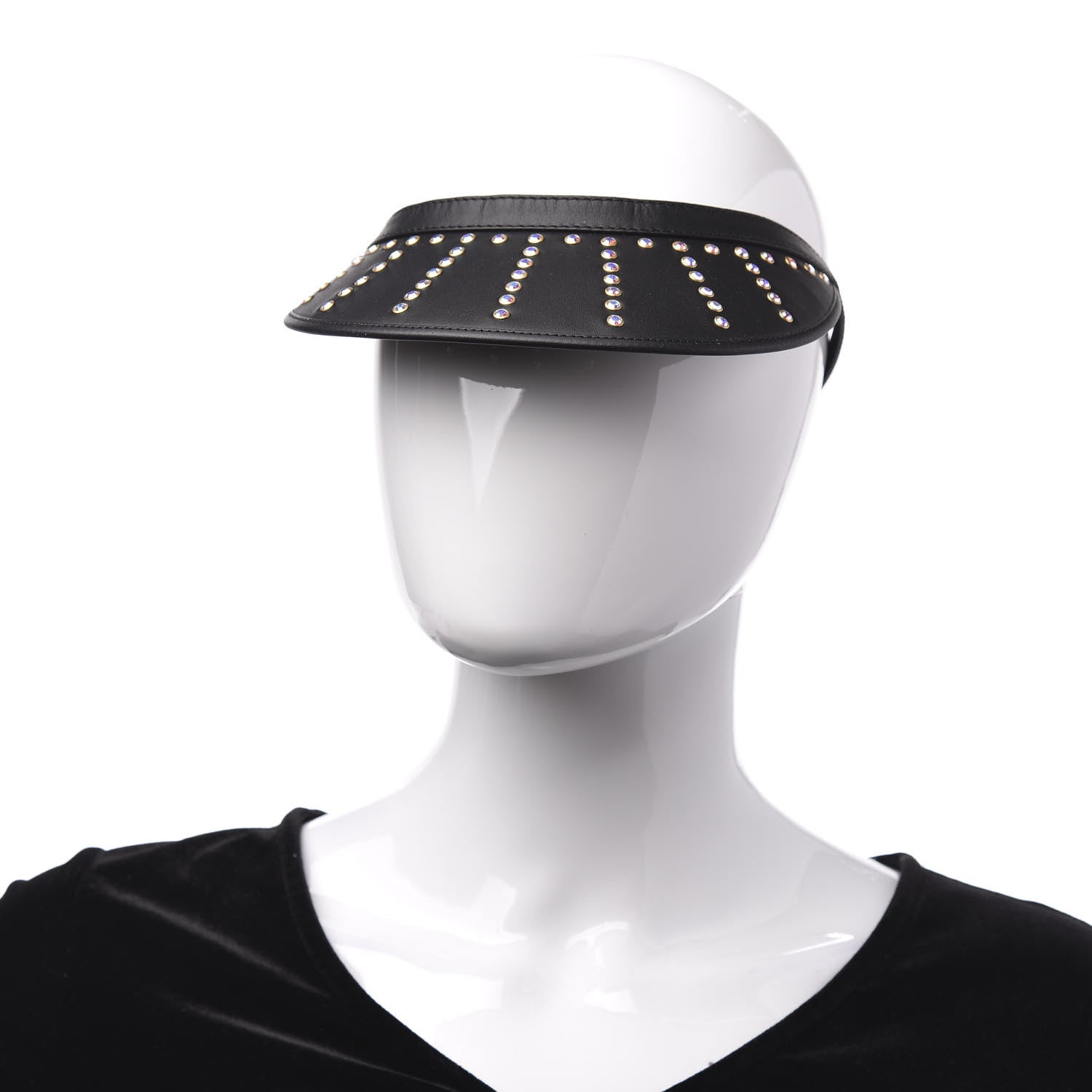 Gucci Lambskin Strass Sun Visor M Black 2 of 5