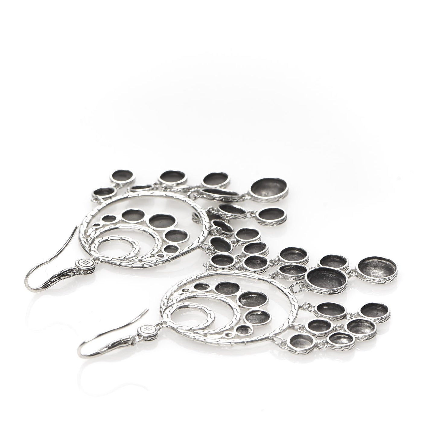 Sterling Silver Palu Hammered Disc Chandelier Earrings