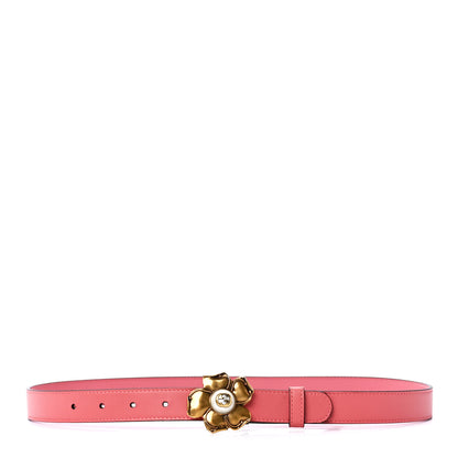 Gucci Calfskin Metal Flower Interlocking G Belt 85 34 Pink 1 of 4