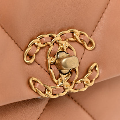 Chanel Lambskin Quilted Medium Chanel 19 Flap Brown 13 of 13