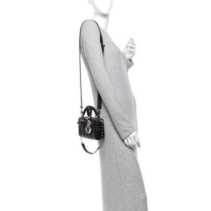 Christian Dior Lambskin Cannage Small Lady D-Joy Black 2 of 11